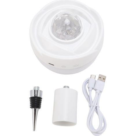 Lampada LED wireless per bottiglie di vino, 3 impostazioni di temperatura colore, intensità regolabile in modo continuo, ricaricabile tramite USB, luce LED RGB, ideale per bar, ristoranti e camere da (1/5)