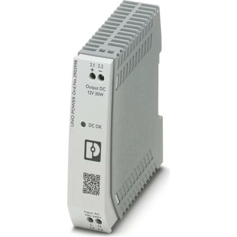 Phoenix contact 2902998 DIN rail power supply UNO-PS/1AC/12DC/30W series