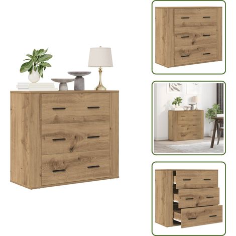 Sideboard Artisan-Eiche 80x33x70 cm Holzwerkstoff - Sideboard - Sideboards - Schrank - Aufbewahrungsschrank