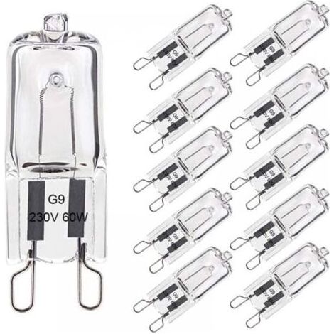 Ampoule Halogène G9 60W Blanc Chaud 2800K 680LM 230V Dimmable Halogène Capsule Ampoule Filament Lot de 10 (1/5)