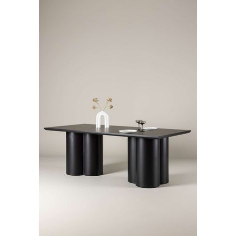 Olivia table de salle à manger 100x210 cm noir.