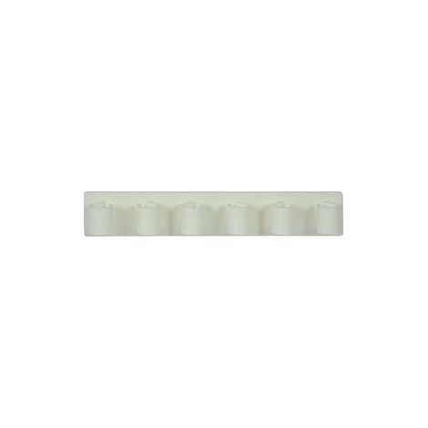 Appendiscopa in Plastica Tre Posti Bianco 10 Pezzi