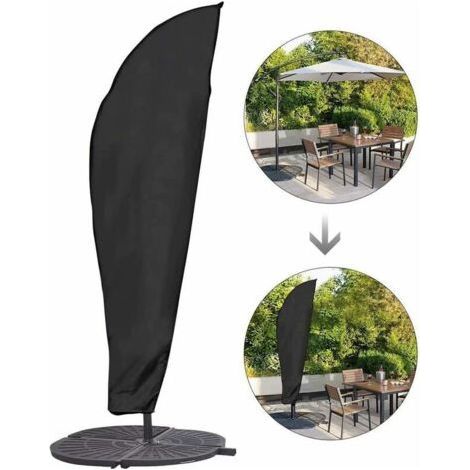 Ahlsen Schutzhülle für Sonnenschirme mit Stange und Ampelschirme, 280 cm großer Sonnenschirm, wetterfest, UV- und windbeständig, für den Außenbereich geeignet (1/5)