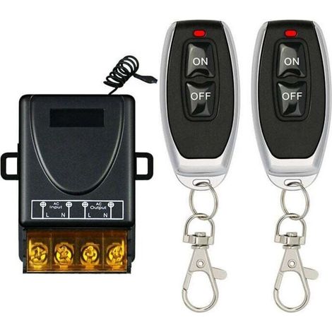 Enowelir Télécommande sans fil pour moteur de pompe électrique triphasé haute puissance 30A Télécommande unidirectionnelle pouvant pénétrer dans le mur-2pcs (1/4)