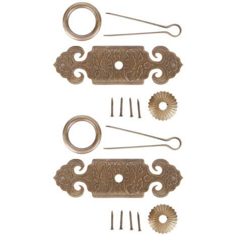 DEESSE SHOP-Poignée Antique, poignée de tiroir, 2 Ensembles de poignées d'armoire, résistance à la Corrosion pour armoires Garde-Robes commodes Maison (1/5)