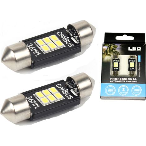 LED C5W de 36 mm, 3020SMD, 6000 K, paquete de 2 unidades, 340 lúmenes (1/5)