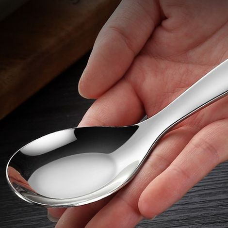 Cuillère pour enfant en acier inoxydable 316 de qualité alimentaire, cuillère pour bébé, petite cuillère à motifs, cuillère à dessert au miel et à la crème glacée (1/5)