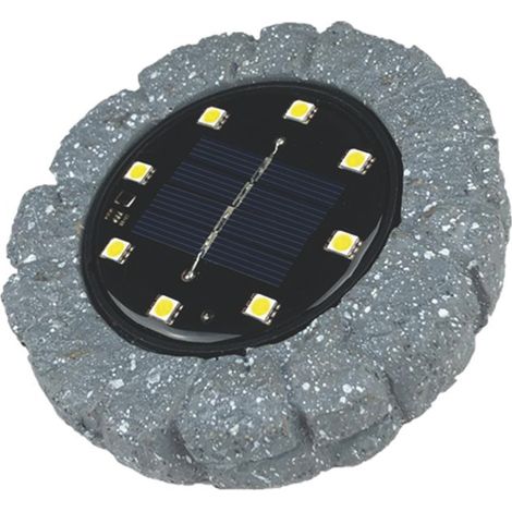 Suprema LUCE SOLARE SEGNAPASSO EFFETTO PIETRA CON SENSORE CREPUSCOLARE, 8 led x 0,5 watt, 10 lumen 12.00 pz (1/3)