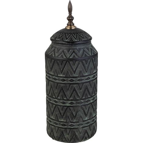 Jarron de ceramica  verde, D15,5x41,5h cm (1/5)