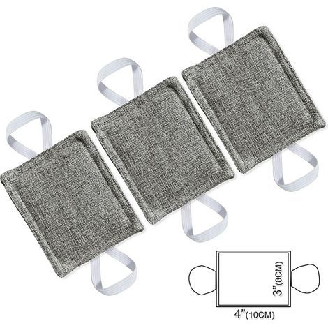 Set mit 3 schalldichten Türstoppern / Türverriegelungspads — Geeignet zur Geräuschreduzierung 8 x 10 cm (Grau) (1/5)