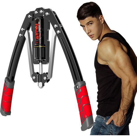 Appareil musculation bras – Résistance 22-440 lbs (10-200 kg) – Acier carbone, poignées PU antidérapantes, structure triangulaire – Pour bras, épaules, poitrine, dos