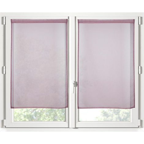 Paire de Rideaux Voile 60 x 120 cm Brise bise blush