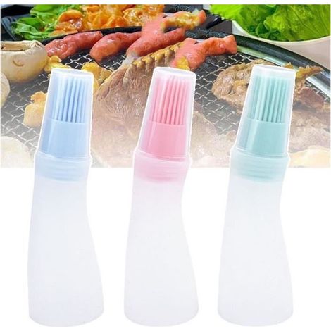 Online Store - Pinceau Cuisine,Bouteille d'huile,Distributeur d'huile d'olive,Pinceau d'huile,Pinceau à pâtisserie en Silicone,Brosse à Huile(3PCS) (1/4)