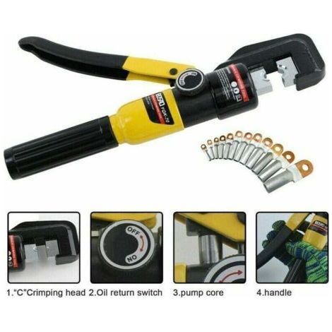 Hydraulic crimping pliers Crimping pliers 4-70 mm² Crimping pliers for cable lugs (1/4)