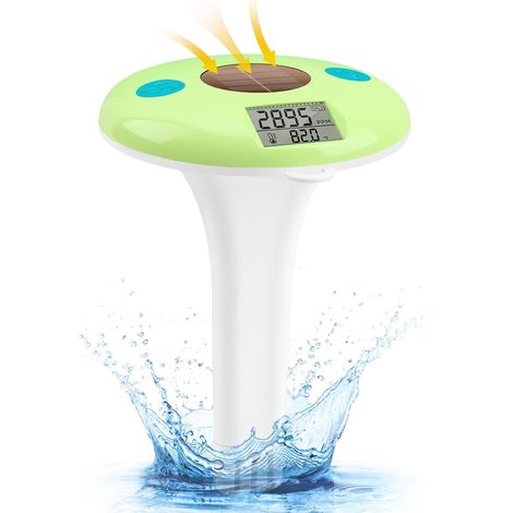 Testeur et thermomètre de sel de piscine flottante, salinomètre numérique pour piscines d'eau salée, bains à remous, spas et étangs, moniteur précis de température et de niveau de sel