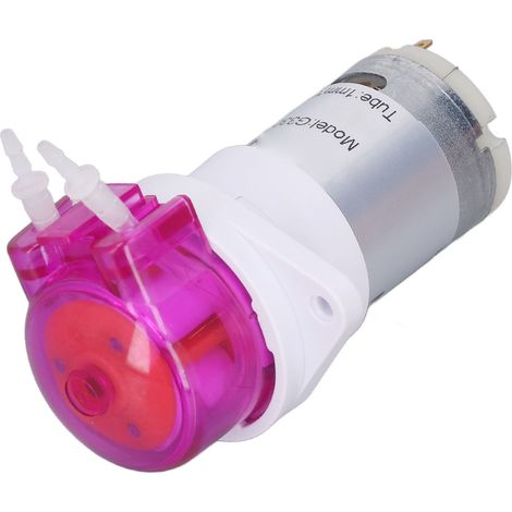 Peristaltikpumpe, 5000 U/min, 12 ml/min, Schlauch: Innendurchmesser 1 mm, Außendurchmesser 3 mm, ausgezeichnete Abdichtung, Mikrodosierpumpe für Flüssigkeiten, 24 V DC, 130 A (1/5)