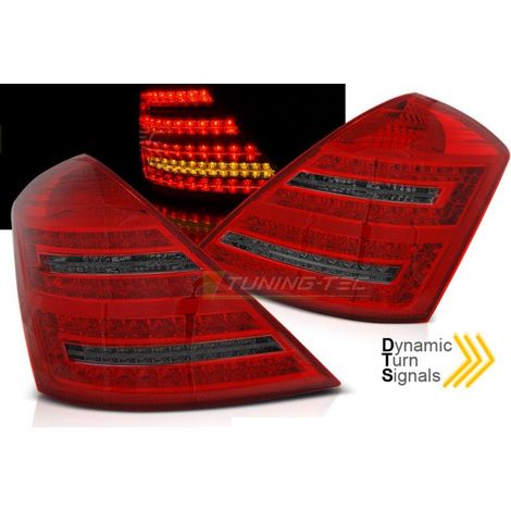 Paire de feux arriere Mercedes W221 Classe S 05-09 LED rouge fume (1/3)
