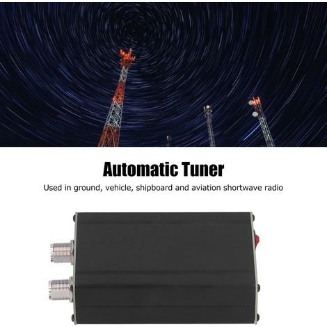 Réglage automatique d'antenne ondes courtes 1,8-30 m, 100 W, boîtier en alliage d'aluminium, version rechargeable améliorée ATU-100 (1/5)