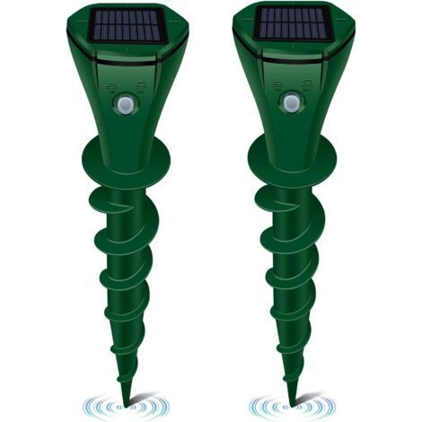 Ultraschall-Solar-Maulwurfvertreiber, 3 Modi, wasserdicht nach IP65. Vertreibt Maulwürfe, Wühlmäuse, Taschenratten, Schlangen und Murmeltiere. Für Rasenflächen, Gärten und landwirtschaftliche Flächen (1/5)
