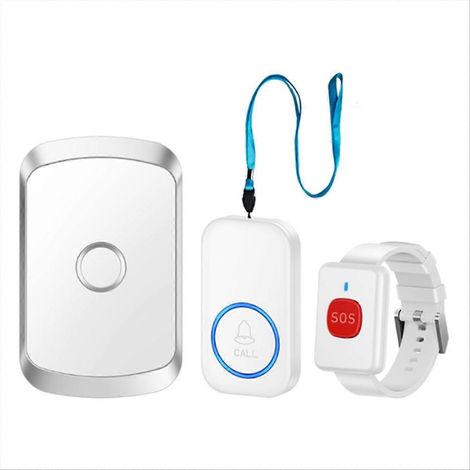 Bouton d'appel sans fil pour ambulancier, montre-bip, bouton d'appel d'urgence pour enfants et patients, sonnette sans fil, prise UE