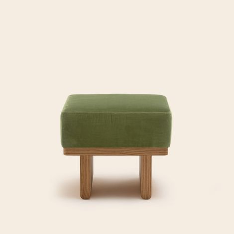 Tabouret en Bois et velours lumineux ANCA (1/3)