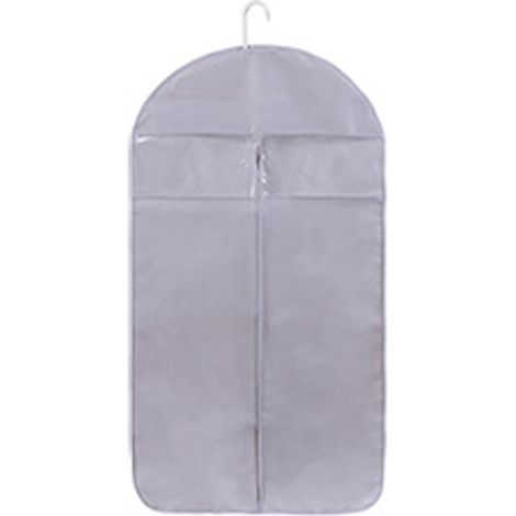 Housse de rangement pour vêtements avec fenêtres transparentes, idéale pour suspendre costumes, manteaux et vestes. (1/5)