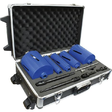 MEXCO A11DCDKIT5 Slotted Dry Core Drill XCEL Grade Kit, 11 Piece MEXA11DCDK11
