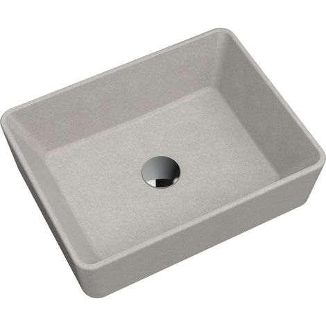 Granitan Vasque À Poser Carrée En Granit Beige Merano (1/4)