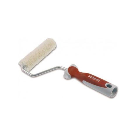 Mini rodillo profesional de mango corto en color marrón de alta calidad, perfecto para trabajos de precisión.