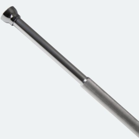 Barre tringle pour rideau de douche ou baignoire extensible sans perçage en Alu ARIOS 125-220cm Finition Brillante Spirella
