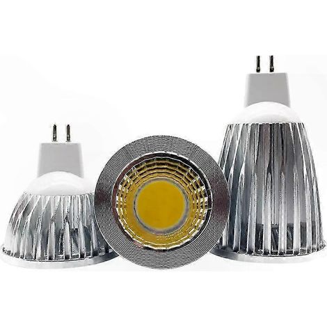 Spot LED MR16 9W 12W 15W 12V Basse Tension, Projecteurs Encastrables Halogènes Blanc Chaud, Ampoules Rétrofit 50W, Culot GU5.3, Pack de 6, Éclairage Intérieur (1/2)