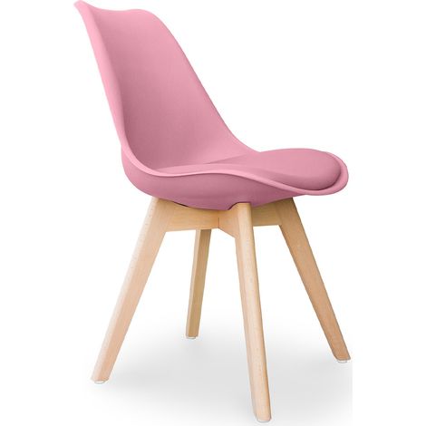 Dining Chair - Scandinavian Style - Denisse Pastel pink (1/5)