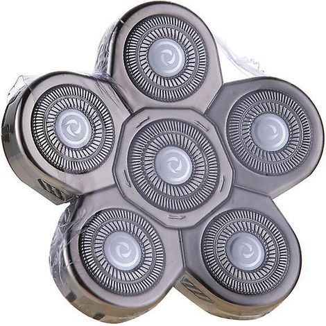 tte Rasoir Ttes, Rasoir Lectrique Flottant Barbe 6 Ttes Pour Homme Avec Un Rasage Propre, Universel Double Anneau Lame Rasage Remplacement Durable (1/4)