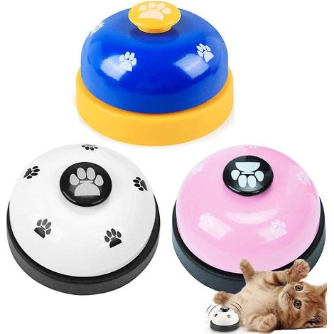 Sonnettes pour animaux de compagnie (chien/chat) - Lot de 3 cloches en acier inoxydable