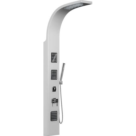 Colonna da doccia idromassaggio 20 x 150 cm Argento - TYRA