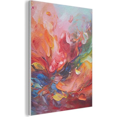 TABLEAU ACOUSTIQUE Peinture à l'huile - Art - Abstrait - Coloré Décoration Maison 70x100 cm (1/5)