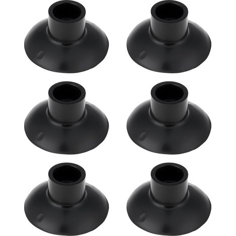 Lot de 6 ventouses en caoutchouc pour auvent de caravane et trampoline Noir 25 x 75 mm (1/5)