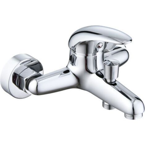 Speed bath mixer, bath tap, single-lever tap, plated finish