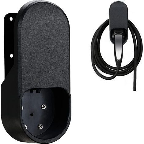 7,5 m langes Ladekabel für Elektroautos, Typ-2-Stecker, 22 kW Schnellladung, inklusive Wandhalterung, kompatibel mit Tesla- und europäischen Fahrzeugen