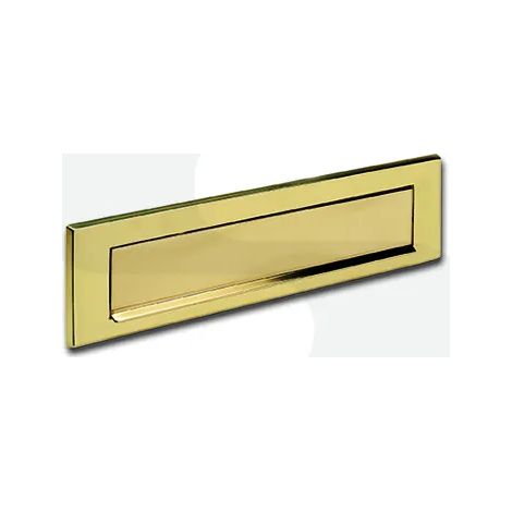 PLACCA IMBUCALETTERE SILMEC S661 OTTONE LUCIDO MM.330X85 COD.10-661.61 (1/2)