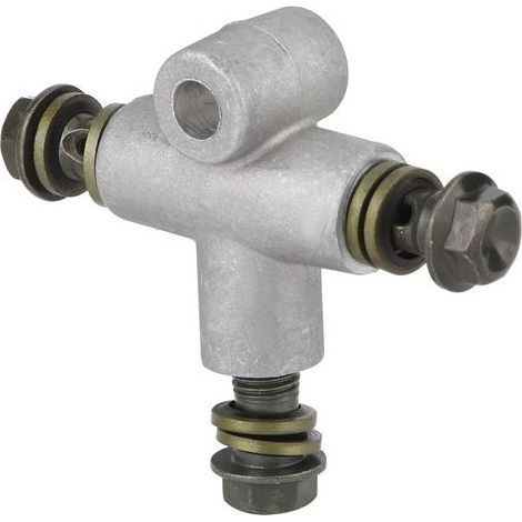 Adaptateur 3 voies, connecteur de tuyau hydraulique, connecteur de raccord de tuyau de tuyau de frein hydraulique adaptateur 3 voies en T replacement pour VTT (1/5)