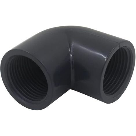 Pair Raccord coude fileté femelle filetage x2 embout 90 degrés manchon a visser connecteur arrosage adaptateur piscine jardin (1/5)