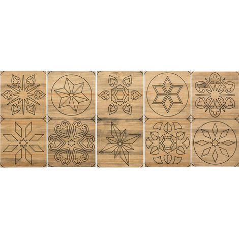 Cabecero de 5 piezas diseño hidráulico CU301 CU302 CU303 CU304 y CU305 200x80cm en madera maciza de pino con acabado efecto vintage Box Furniture (1/5)