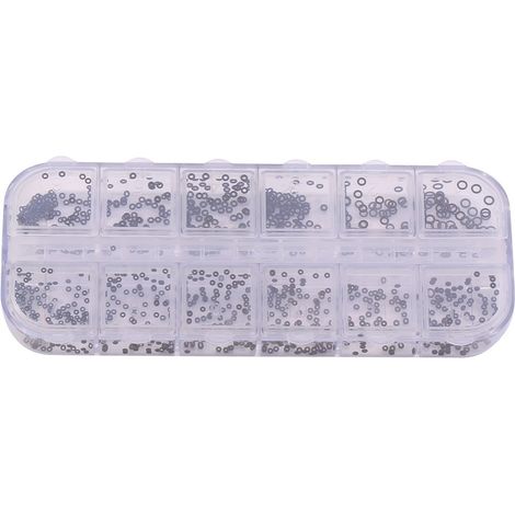 Kit de Joint Torique en Caoutchouc, 1.4-2.8mm 12 Tailles Anneaux en Caoutchouc Montres Joints Minuscule Couronne-o-Ring Coffret pour Joint étanche (1/5)