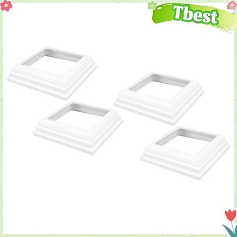 Jupes de poteaux fendues 4 pièces, enveloppes de colonne de couverture de Base de poteau 4x4 pour clôture de main courante de pont (1/4)