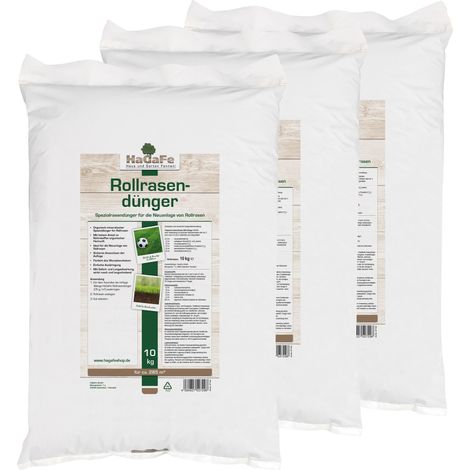 HaGaFe Rollrasendünger für Neuanlagen Rasendünger für Rollrasen Spezial Dünger 30 kg (3 x 10 kg) (1/5)