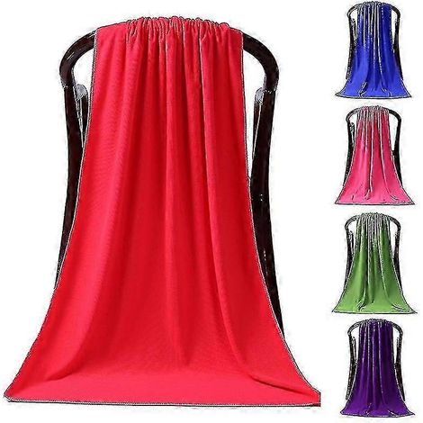Serviette de bain de sport absorbante 80 x 180 cm - Rouge - 671555 (1/4)