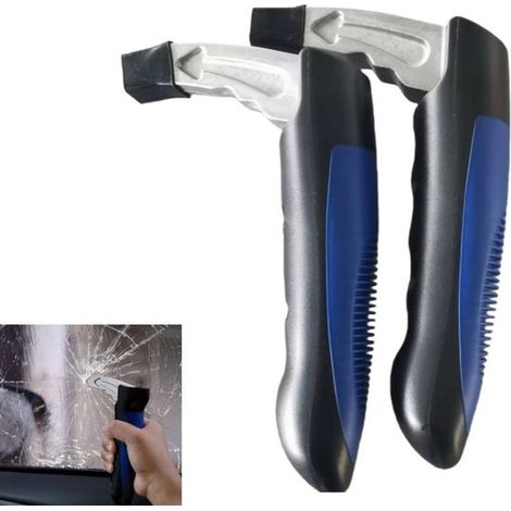 2-teilig – Automatischer Haltegriff – Ein- und Ausstiegshilfe – Multifunktionale Ein- und Ausstiegshilfe – Gurtschneider – Passend für die meisten Fahrzeuge – blau – 17,5 × 10,8 × 5 cm