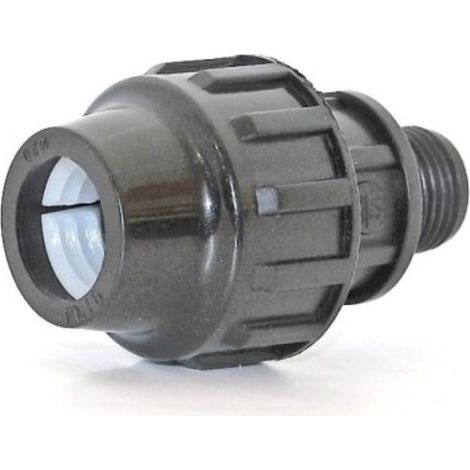 Enlace Riego Manguera  M Ø 40Mm-1-1/4" Roscado  Fitting Polipropileno  Natuur (1/2)