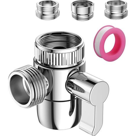 3-Wege-Duschumstellventil für Wasserhahn/Absperrung M22-M24 G1/2 (1/5)